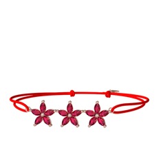 Markiz Yasemin Çiçeği Bileklik - Rodolit garnet 925 ayar rose altın kaplama gümüş bileklik #1te5vn1