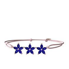Lab safir 18 ayar rose altın bileklik