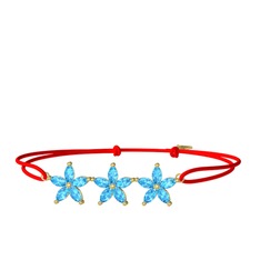 Akuamarin 8 ayar altın bileklik