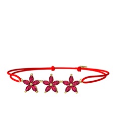 Rodolit garnet 14 ayar altın bileklik
