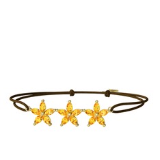 Markiz Yasemin Çiçeği Bileklik - Sitrin 18 ayar altın bileklik #1v9xi1b