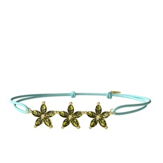 Markiz Yasemin Çiçeği Bileklik - Peridot 14 ayar altın bileklik #1vhgm46