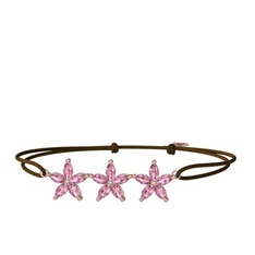 Markiz Yasemin Çiçeği Bileklik - Pembe kuvars 18 ayar rose altın bileklik #1wctji4