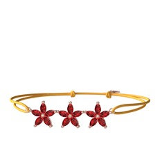 Markiz Yasemin Çiçeği Bileklik - Garnet 8 ayar rose altın bileklik #1we3t0d