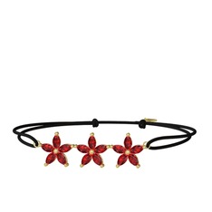Markiz Yasemin Çiçeği Bileklik - Garnet 8 ayar altın bileklik #1x4cmqk