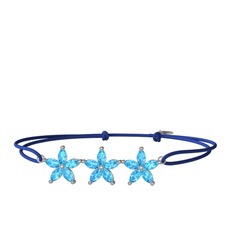 Markiz Yasemin Çiçeği Bileklik - Akuamarin 18 ayar beyaz altın bileklik #1xrb0kw