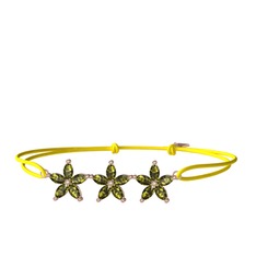 Peridot 18 ayar rose altın bileklik