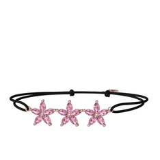 Markiz Yasemin Çiçeği Bileklik - Pembe kuvars 14 ayar rose altın bileklik #4xnc7u