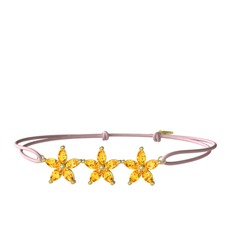 Markiz Yasemin Çiçeği Bileklik - Sitrin 8 ayar altın bileklik #5gkt4o