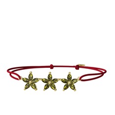 Markiz Yasemin Çiçeği Bileklik - Peridot 18 ayar altın bileklik #6eex0v