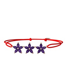 Markiz Yasemin Çiçeği Bileklik - Ametist 18 ayar rose altın bileklik #6jom0k