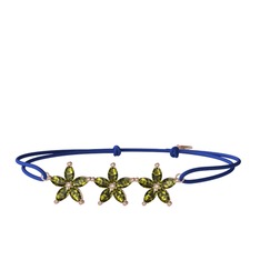 Markiz Yasemin Çiçeği Bileklik - Peridot 8 ayar rose altın bileklik #8cbaou