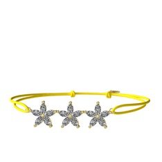 Markiz Yasemin Çiçeği Bileklik - Swarovski 8 ayar altın bileklik #ap6zv