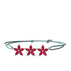Rodolit garnet 18 ayar rose altın bileklik