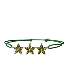 Peridot 14 ayar rose altın bileklik
