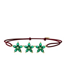 Markiz Yasemin Çiçeği Bileklik - Yeşil kuvars 925 ayar altın kaplama gümüş bileklik #ehi568