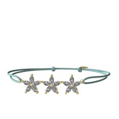 Swarovski 925 ayar altın kaplama gümüş bileklik