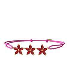 Garnet 14 ayar altın bileklik