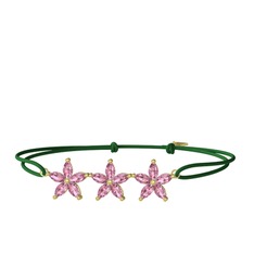 Markiz Yasemin Çiçeği Bileklik - Pembe kuvars 18 ayar altın bileklik #kz5ao8