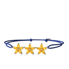 Markiz Yasemin Çiçeği Bileklik - Sitrin 8 ayar beyaz altın bileklik #qtrndu