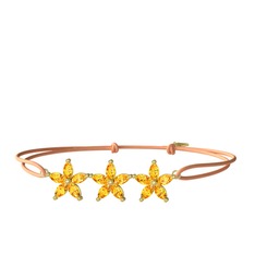 Markiz Yasemin Çiçeği Bileklik - Sitrin 8 ayar altın bileklik #rokcmv