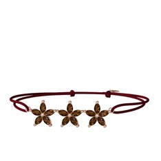 Dumanlı kuvars 18 ayar rose altın bileklik