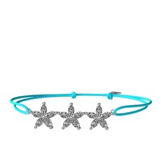 Swarovski 14 ayar beyaz altın bileklik