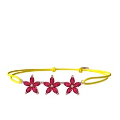 Rodolit garnet 14 ayar rose altın bileklik