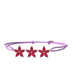 Rodolit garnet 18 ayar rose altın bileklik