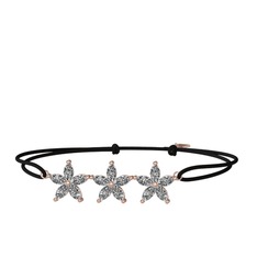 Beyaz zirkon 14 ayar rose altın bileklik