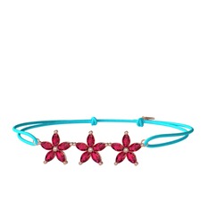 Rodolit garnet 18 ayar rose altın bileklik