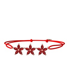Garnet 925 ayar rose altın kaplama gümüş bileklik