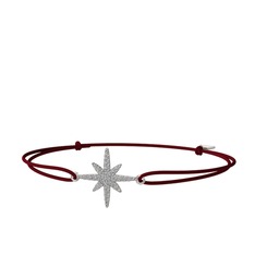 Kutup Yıldızı Bileklik - Swarovski 8 ayar beyaz altın bileklik #17b55hy