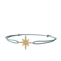 Kutup Yıldızı Bileklik - Sitrin 8 ayar beyaz altın bileklik #19689qg