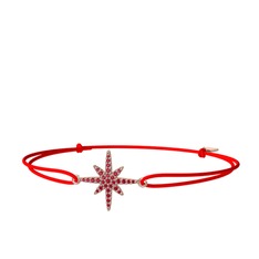 Kutup Yıldızı Bileklik - Rodolit garnet 8 ayar rose altın bileklik #1dawweb