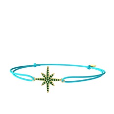Kutup Yıldızı Bileklik - Yeşil kuvars 8 ayar altın bileklik #1f16hxf