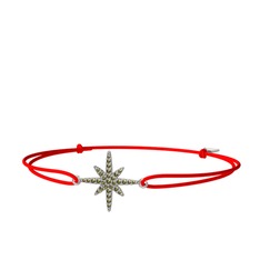 Peridot 8 ayar beyaz altın bileklik