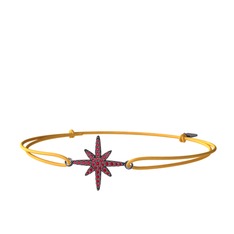 Rodolit garnet 925 ayar siyah rodyum kaplama gümüş bileklik