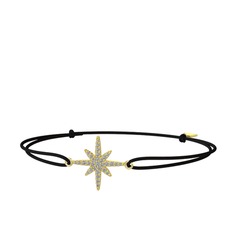 Kutup Yıldızı Bileklik - Beyaz zirkon 14 ayar altın bileklik #1k7yj4f