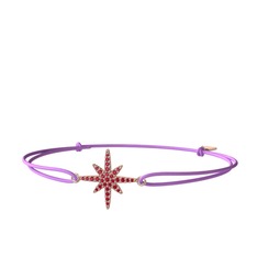 Kutup Yıldızı Bileklik - Rodolit garnet 14 ayar rose altın bileklik #1k94udd