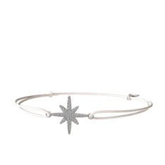 Kutup Yıldızı Bileklik - Swarovski 18 ayar beyaz altın bileklik #1l7nfcm
