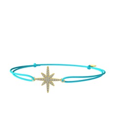 Kutup Yıldızı Bileklik - Beyaz zirkon 14 ayar altın bileklik #1ojilnp