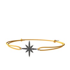 Kutup Yıldızı Bileklik - Siyah zirkon 8 ayar beyaz altın bileklik #1pkheiw