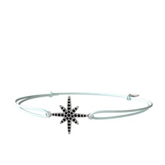 Kutup Yıldızı Bileklik - Siyah zirkon 18 ayar beyaz altın bileklik #1shio9g