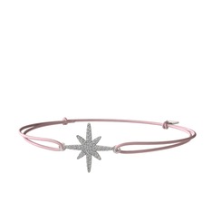 Swarovski 8 ayar beyaz altın bileklik