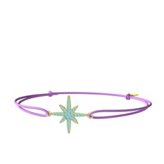 Kutup Yıldızı Bileklik - Akuamarin 18 ayar altın bileklik #1ygj6t0