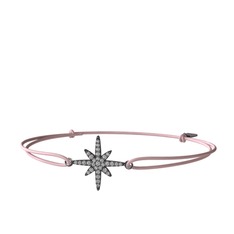 Kutup Yıldızı Bileklik - Swarovski 925 ayar siyah rodyum kaplama gümüş bileklik #2wu3ot
