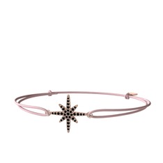 Kutup Yıldızı Bileklik - Siyah zirkon 18 ayar rose altın bileklik #6isshm