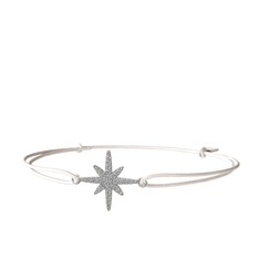 Swarovski 8 ayar beyaz altın bileklik