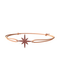 Kutup Yıldızı Bileklik - Garnet 925 ayar rose altın kaplama gümüş bileklik #9k8589